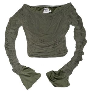 Princess Polly Olive Green Off Shoulder Longsleeve